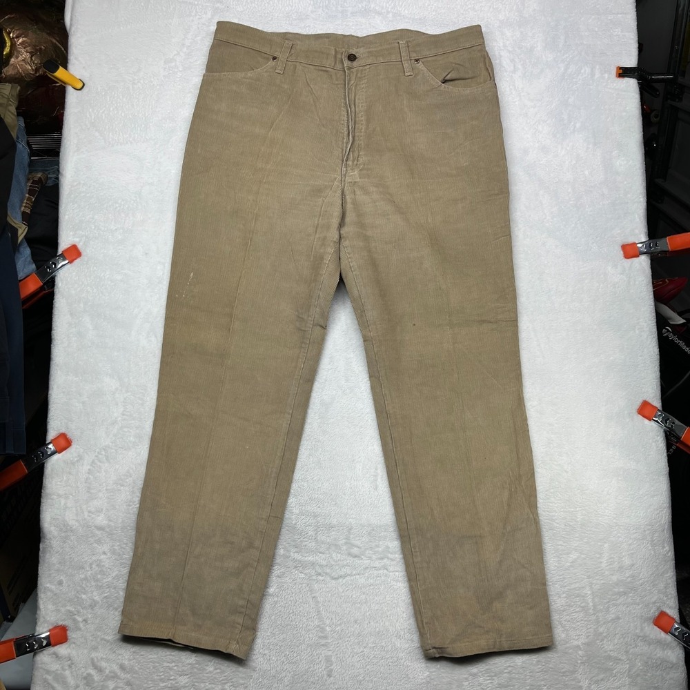 Vintage Cordoury Chino Pants Men's Brown Pockets Classic USA Made‎ - 40X31